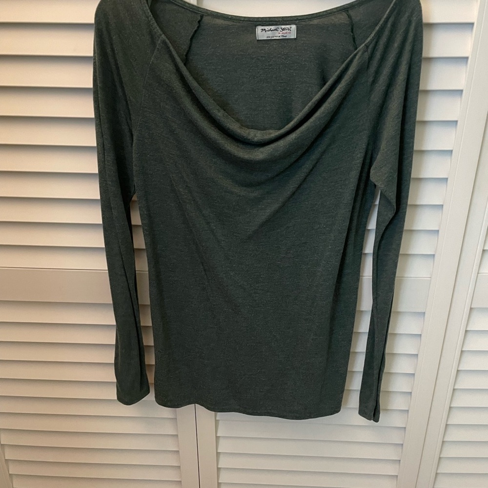 Michael Stars Dark Green Long Sleeve Tee